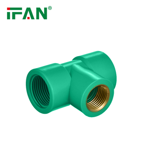 IFAN vert et blanc <span class=keywords><strong>en</strong></span> laiton femelle <span class=keywords><strong>té</strong></span> pvc raccord de <span class=keywords><strong>plomberie</strong></span> raccord de tuyau fileté pvc pour l'eau d'approvisionnement - Product Image 5