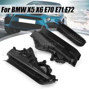 3x เครื่องยนต์รถยนต์ช่องเก็บของด้านบนแผงแบ่งช่องสำหรับ BMW X5 X6 E70 พลาสติกสีดำ 51717169419 51717169420 51717169421 - Product Image 1