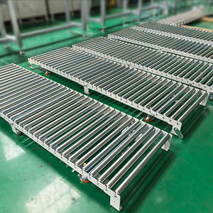 Sanayi için yeni yerçekimi rulo masa konveyör isıya dayanıklı PVC alüminyum paslanmaz çelik malzemeler - Product Image 5