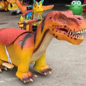 Grande dinosauro simulato luna park giro dinosauro auto per bambini animale auto elettrica