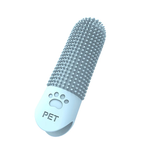 Brosse à dents pour animaux de compagnie en silicone souple de haute qualité à 360 degrés, personnalisée en gros, pour le nettoyage des dents des chiens et des chats - Product Image 5