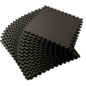 Dalles de sol en caoutchouc SBR à granulés fins emboîtables, durables, antistatiques, antidérapantes, absorbant les chocs, épaisseur 10 mm - Product Image 1