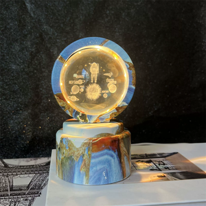 Glowing Planetary <strong>Galaxy</strong> Crystal Ball Night Light USB Power Warm <strong>Bedside</strong> Light Christmas Kid Gifts Night <strong>Lamp</strong> - Product Image 3