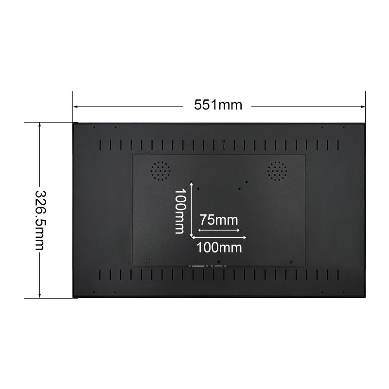 New 23.6 Inch Industrial LCD Monitor VESA Wall Mounted Resistive Touch Screen Display HD-MI DVI VGA USB 1080