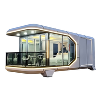 Villa Préfabriquée Portable Écologique 20ft 40ft Personnalisée, Mini Capsule Spatiale Verte, Maison Conteneur, Cabine, Pod, Maison de Luxe