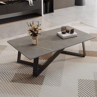 Table basse compacte multifonctionnelle de style italien, légère et luxueuse, en pierre de quartz, moderne, pour la maison, le bureau, le balcon