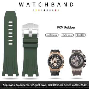 Venta al por mayor 30mm FKM correa <span class=keywords><strong>de</strong></span> <span class=keywords><strong>reloj</strong></span> <span class=keywords><strong>de</strong></span> goma correa <span class=keywords><strong>de</strong></span> <span class=keywords><strong>reloj</strong></span> <span class=keywords><strong>de</strong></span> lujo para <span class=keywords><strong>Audemars</strong></span> <span class=keywords><strong>Piguet</strong></span> Royal Oak 44mm Dial correa <span class=keywords><strong>de</strong></span> repuesto 26400 - Product Image 1