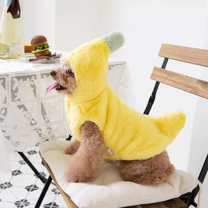 V356 Großhandel Modische Haustierkleidung Umweltfreundliches Kostüm Hunde-Bananen-Wintermantel Fleece-Gefüttert Verdickte Kleidung Weihnachts-Verkleidung - Product Image 5