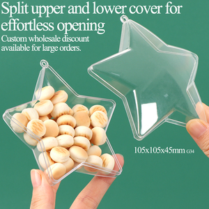 SUNSHING Clear Fillable Star Baubles Plastic Hanging Ornament Decor for Party <b>Wedding</b> Wholesale Acrylic Star Shaped Candy <b>Box</b> - Product Image 2