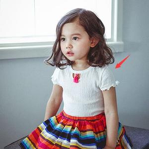 Diseña Tu Propia Camiseta Blanca de Cuello Redondo para Niña, Lisa y de Alta Calidad - Product Image 1