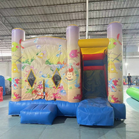 Château gonflable sur le thème de la mer avec toboggan, jeux gonflables commerciaux, château rebondissant pour les fêtes d'enfants, divertissement pour les événements