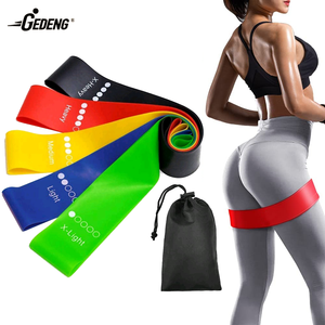 GEDENG Hot Selling Fitness One Color Mini Loop Bands With Custom Printed of Different Strength Resistance Exercise