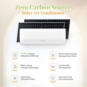 US Gree Solar Hybrid Air Conditioner 12000Btu Generation Split Direct DC Inverter Smart AC With Solar Power 1Ton 1.5Hp