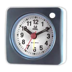 Đồng hồ báo thức vuông màu rắn im lặng nhỏ Thạch tương tự đồng hồ báo thức cho trẻ em Bàn đầu giường bàn wecker despertador tùy chỉnh