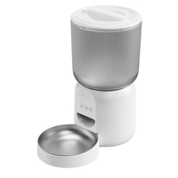 Comedero Inteligente para Mascotas de Acero Inoxidable de 4L - Grabación de Voz, Cámara de 480P, Versiones con WiFi/Botón