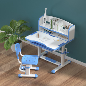 Mesa de estudio y escritorio ergonómica para niños, gran oferta, mesa de estudio y silla con estantería - Product Image 4