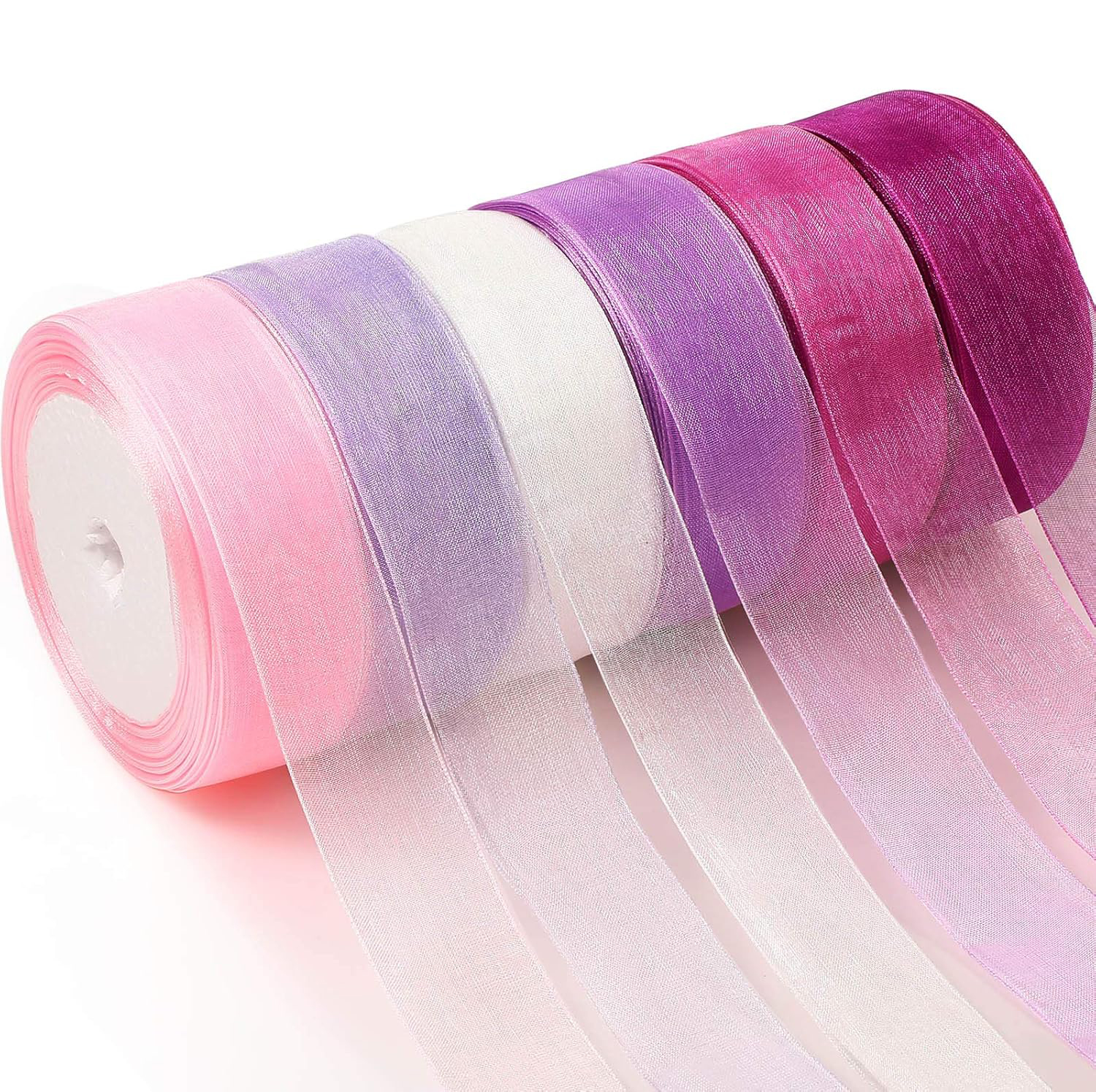 Byron Ribbon Factory Organza Ribbon Nylon Fabric Custom for Flower Gift Wrapping Crafts Christmas Tree Bows Wedding DIY
