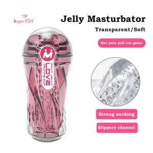 SUGARFLIRT Yetişkin Seks Oyuncakları Gerçekçi Mastürbasyon Kabı Yüksek Esneklikli İtme Görünür Dalga Jöle Seks Oyuncakları Erkekler İçin - Product Image 2