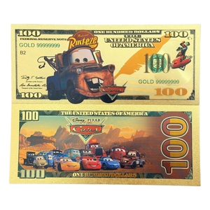 6 types de billets de banque d'anime America the Cars plaqués or 24 carats pour cadeaux - Product Image 5