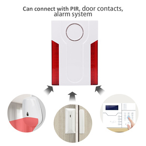 Sirène d'alarme sans fil bidirectionnelle extérieure MD-334R 433/868 MHz, 120 dB forte, alimentée 12 V avec prise UE et batterie de secours pour Focus Alarm - Product Image 2