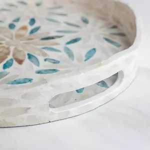 ถาดทรงกลมใส่เปลือกหอยทะเล,ถาดเสิร์ฟไข่มุกสำหรับใส่อาหารเครื่องดื่มของขวัญสำหรับรอมฎอนอี๊ด - Product Image 4