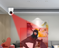 Caméra IP Tuya Smart Life, caméra intérieure panoramique inclinable 3MP avec interphone vocal et alerte