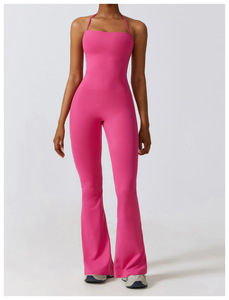 Combinaison et body de sport personnalisée et décontractés pour femmes à séchage rapide évasés nude <span class=keywords><strong>Micro</strong></span> <span class=keywords><strong>Yoga</strong></span> grande taille pour les sports et le fitness - Product Image 3