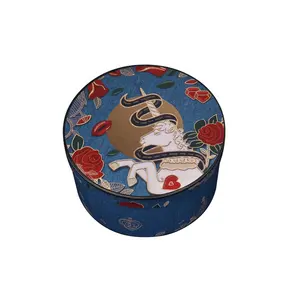 Premium Elegant Unicorn Rose Round Gift BoxためFlower Jewelry Navy Blue Hat Box Round Packaging Boxes Corrugated Burger