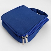 Trousse de Toilette Suspendue Oxford 600D Bleu Royal Résistante à l'Eau, avec Crochet Pivotant Intégré et Poches en Maille Respirante pour Hôtel et Voyage