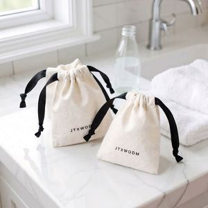 Sac à cordon double en toile de coton 100% biologique avec logo personnalisé, qualité supérieure, écologique, réutilisable, certifié, sans poignée, personnalisé - Product Image 4