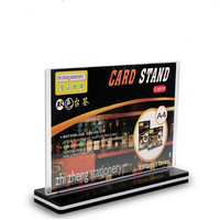 Vente en gros d'enseigne publicitaire Présentoir de bureau en forme de T Support pour carte de menu A6