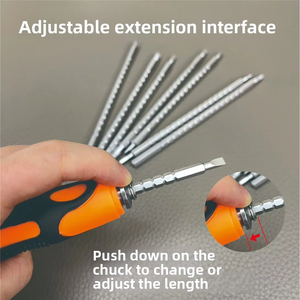 Juego de destornilladores para el hogar, alta dureza y durabilidad, cabeza cruzada, cabeza plana, desmontaje de electrodomésticos, longitud de punta ajustable - Product Image 5