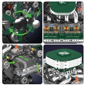 Molding King ถัง V8ไฟฟ้า10182สูงโมเดลเครื่องยนต์รถขับเคลื่อนรถแข่งของเล่นบล็อกก่อสร้างของเล่นเด็ก - Product Image 3