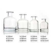 Bouteille de diffuseur d'huiles essentielles d'aromathérapie en verre réutilisable avec bouchon à vis et bâtons de rotin