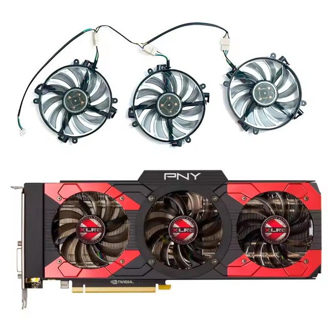 New 3FAN FD7010H12D DC 12V 0.35A GTX1080 GPU Fan for Pny Geforce Gtx1070 1080 Xlr8 Gaming Graphics Card