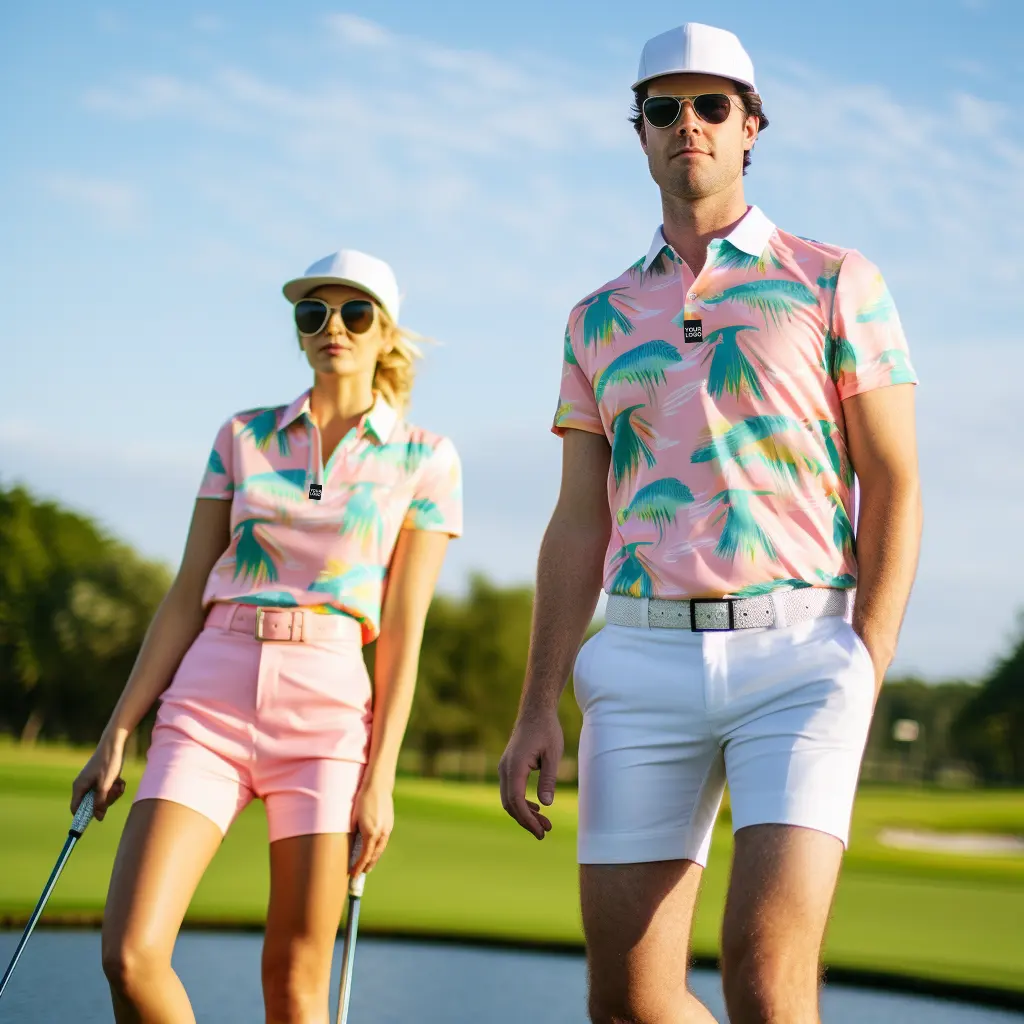 Haute qualité sublimation impression soie performance unisexe Couple été respirant hommes femmes golf Polo t-shirts PoloShirts