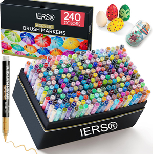 Marcadores de Pintura Acrílica de 36 Colores, a Base de Agua, Sin Derrames, con Control Automático de Tinta, Marcadores con Punta de Pincel Resistentes al Agua para Manualidades - Product Image 5