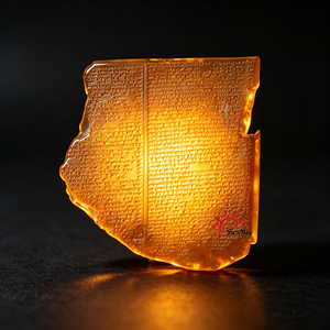 Aimant de réfrigérateur 3D en résine lumineuse, réplique de <span class=keywords><strong>tablette</strong></span> <span class=keywords><strong>cunéiforme</strong></span> sumérienne de la Mésopotamie, <span class=keywords><strong>tablette</strong></span> d'<span class=keywords><strong>écriture</strong></span> lumineuse, souvenir historique, cadeau de voyage - Product Image 2