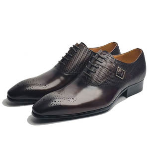Chaussures habillées décontractées polyvalentes et élégantes pour hommes, style Oxford, en cuir véritable, résistantes à l'eau, adaptées à l'automne - Product Image 2