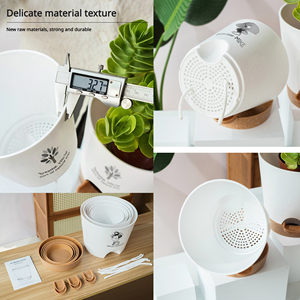 <span class=keywords><strong>Maceta</strong></span> <span class=keywords><strong>de</strong></span> Plástico <span class=keywords><strong>con</strong></span> Riego Lateral y Patrones <span class=keywords><strong>de</strong></span> Dibujos Animados Minimalistas Autoadhesivos - Product Image 2