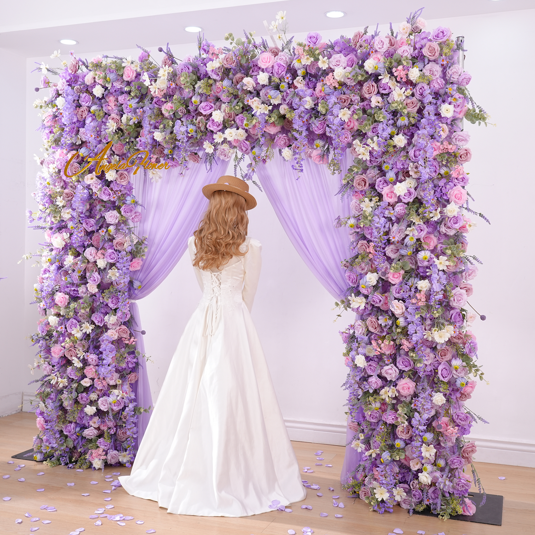 floral arch lavender