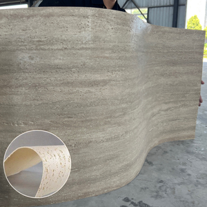 Pannelli Sottili Moderni Effetto Pietra Morbida Flessibili Leggeri Facili da Pulire <span class=keywords><strong>Rivestimento</strong></span> Murale Flessibile in Pietra Travertino Flessibile 3D - Product Image 1