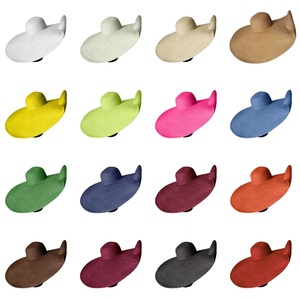 Wholesale Large Brim Floppy Straw <b>Hat</b> <b>Summer</b> Oversize Colorful Beach Sun <b>Hats</b> Foldable Roll up Beach Straw <b>Hat</b> for <b>Summer</b> Travel - Product Image 5