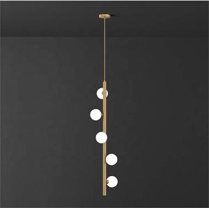 Boule de verre nordique lampes suspendues chambre chaude lampe de chevet Art Restaurant salon Bar Double tête suspension lampe décor luminaire - Product Image 1
