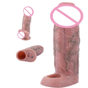 Funda realista para pene al por mayor de fábrica SXXY, extensor de pene, funda para agrandar el pene, accesorio para juguetes sexuales para parejas - Product Image 1