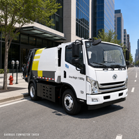 Camion compacteur de déchets automatique EV 4x2 avec une capacité de 16 m³ et un réservoir d'eaux usées pour solution d'assainissement des déchets industriels