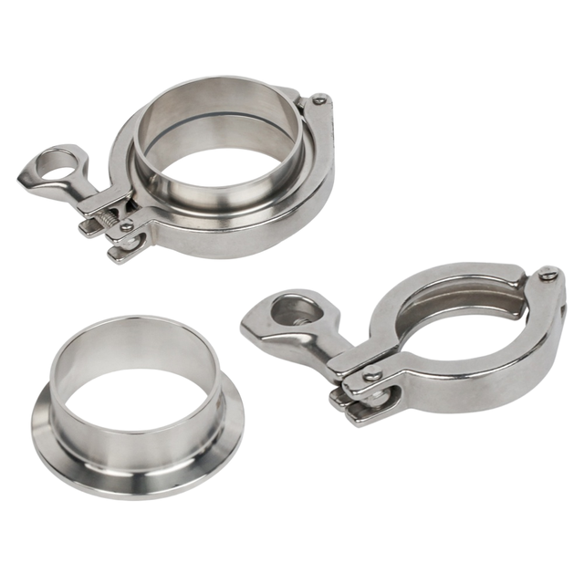 3A Stainless Steel Adjustable Sanitary Clamp Socket Pipe Fittings Tri Clamp Ferrule Coupling for 50mm