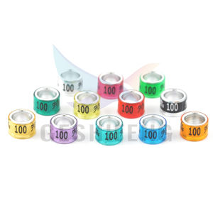 2024 Multi-Color Vogel Drager <span class=keywords><strong>Aluminium</strong></span> Vogel Duif Postduif Voet Ring Poot Ring Vogel Poot Ring Ring Met Woord Oorbellen - Product Image 3