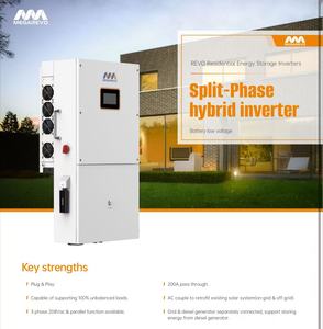 Megarevo chúng tôi phiên bản 48V 12KW 16kw năng lượng mặt trời Hybrid biến tần 120V-240V chia giai đoạn duy nhất & ba giai đoạn năng lượng Hệ thống lưu trữ Wifi - Product Image 5