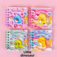 Carnet A7 Y622 pour enfants, couverture en papier spirale, style dessin animé mignon kawaii, format poche, idéal comme cadeau